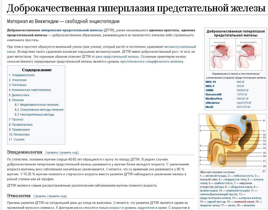 Аденома простаты схема лечения