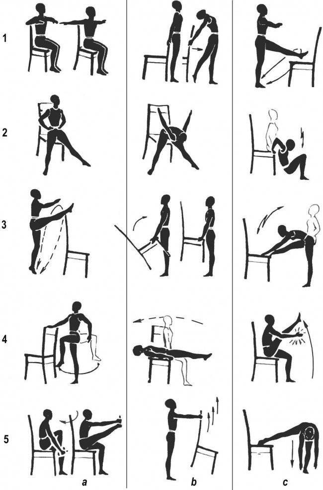 Упражнения со стулом для похудения: лучшие для пресса, ягодиц, для живота, ног, рук, не вставая, комплекс | xn--90acxpqg.xn--p1ai
