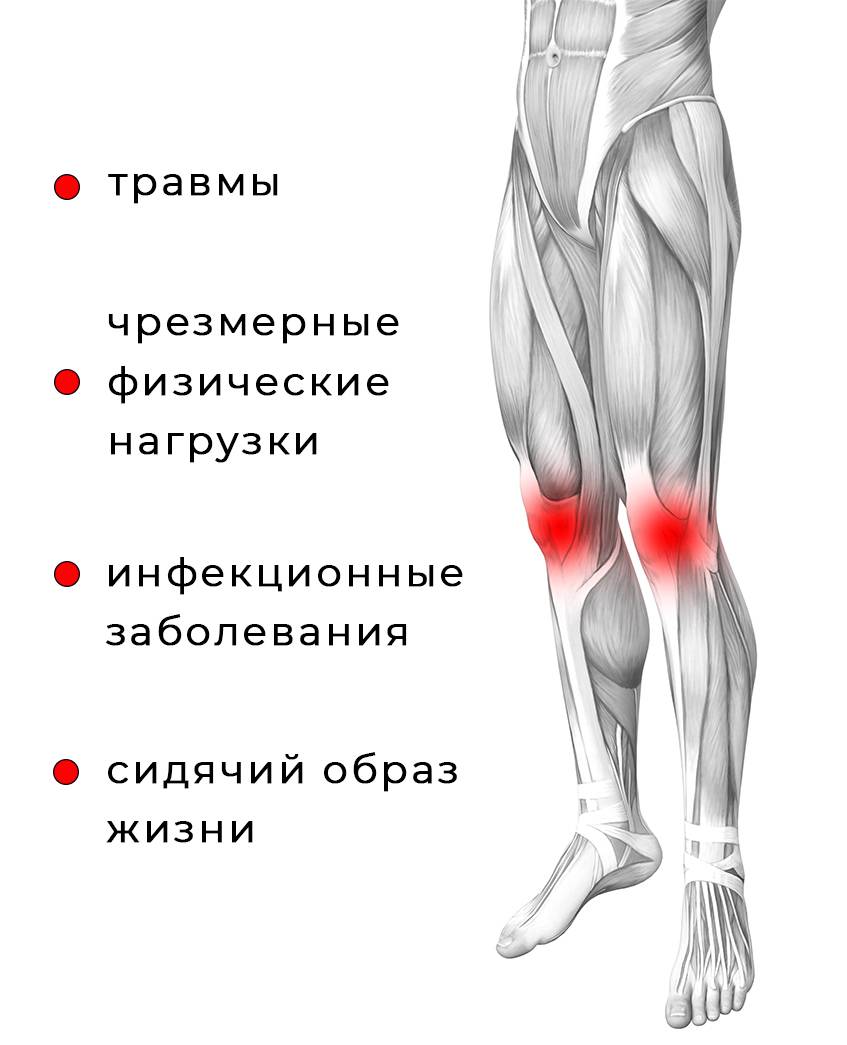 Почему возникает боль под коленом спереди – симптомы заболеваний, стадии развития и корректное лечение
