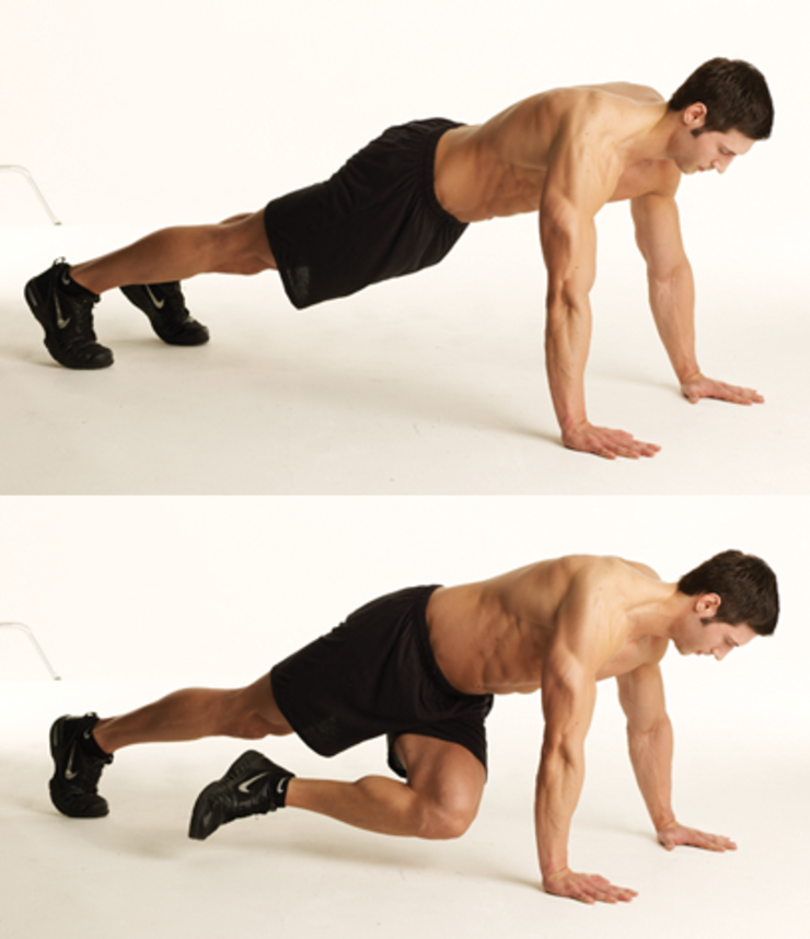 Как выполнять упражнение скалолаз, с фото, видео, какие мышцы работают
