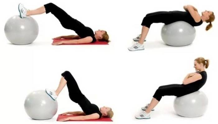 Упражнения на фитболе для спины и позвоночника