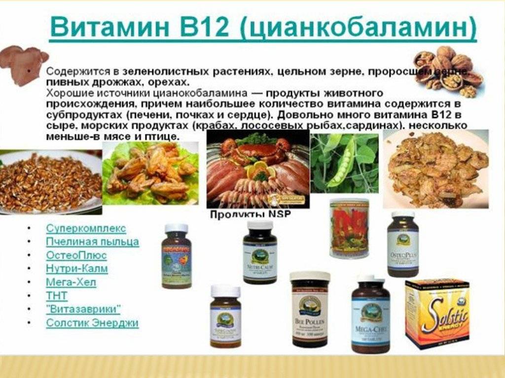 Список продуктов, богатых витаминами группы b (б)