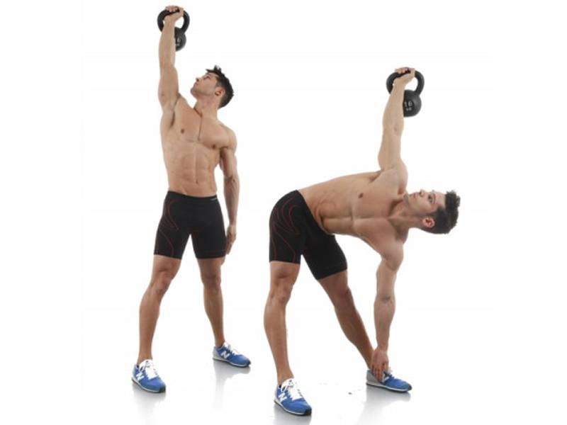 12 упражнений с гирей 16 кг на все группы мышц