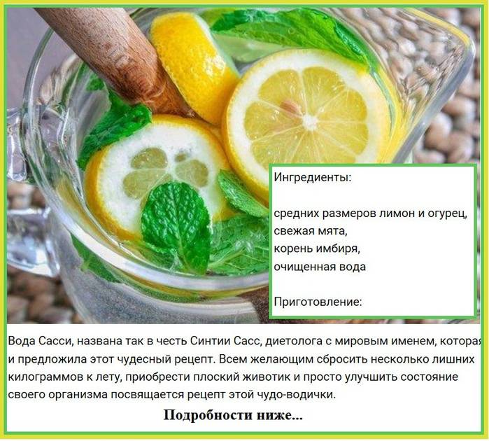 Вода с лимоном для похудения: 7 рецептов приготовления лимонной воды для снижения веса