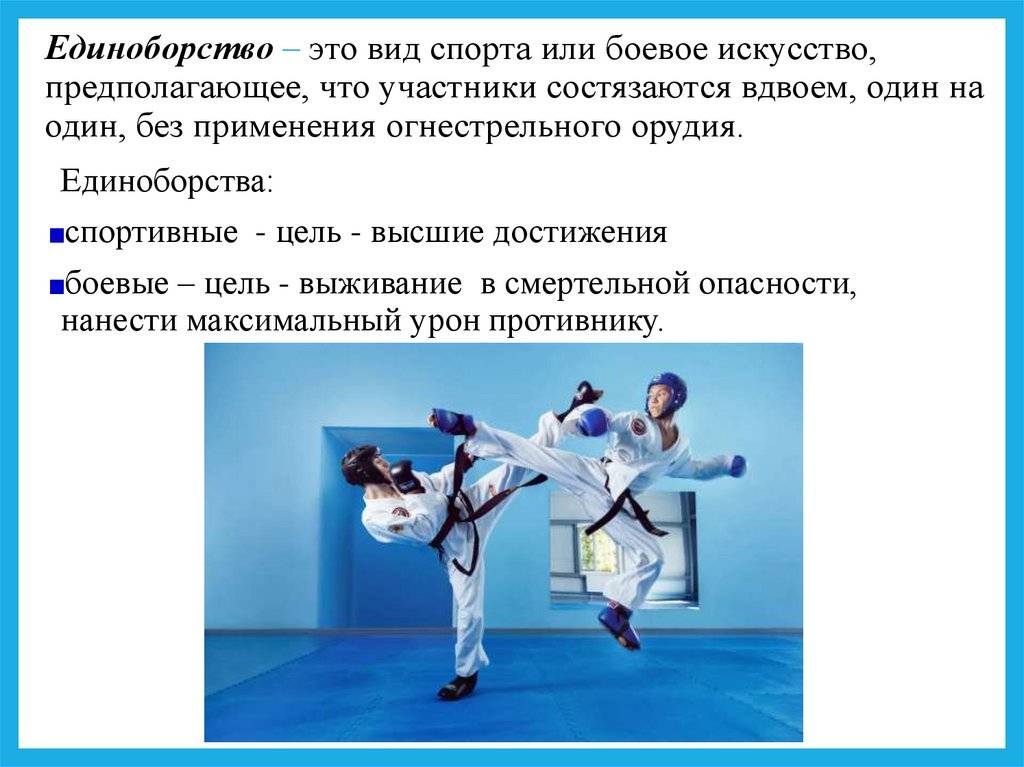Виды единоборств и их особенности