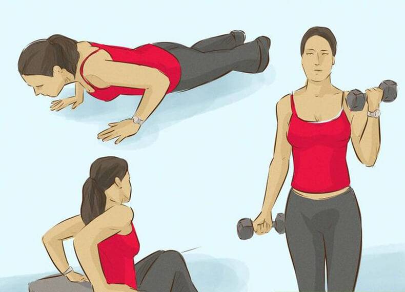 Как убрать лишний жир с рук и плеч в домашних условиях упражнениями