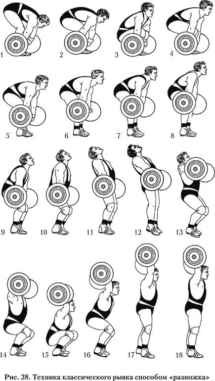 Рывок штанги с пола: тренировка и техника выполнения в тяжелой атлетике