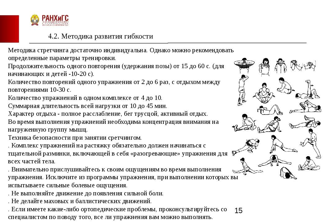 План конспект по развитию гибкости