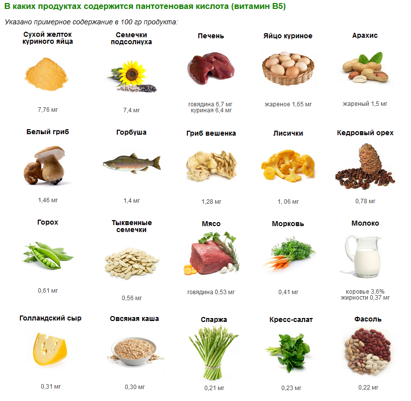 Лучшие источники витаминов группы в – список продуктов
