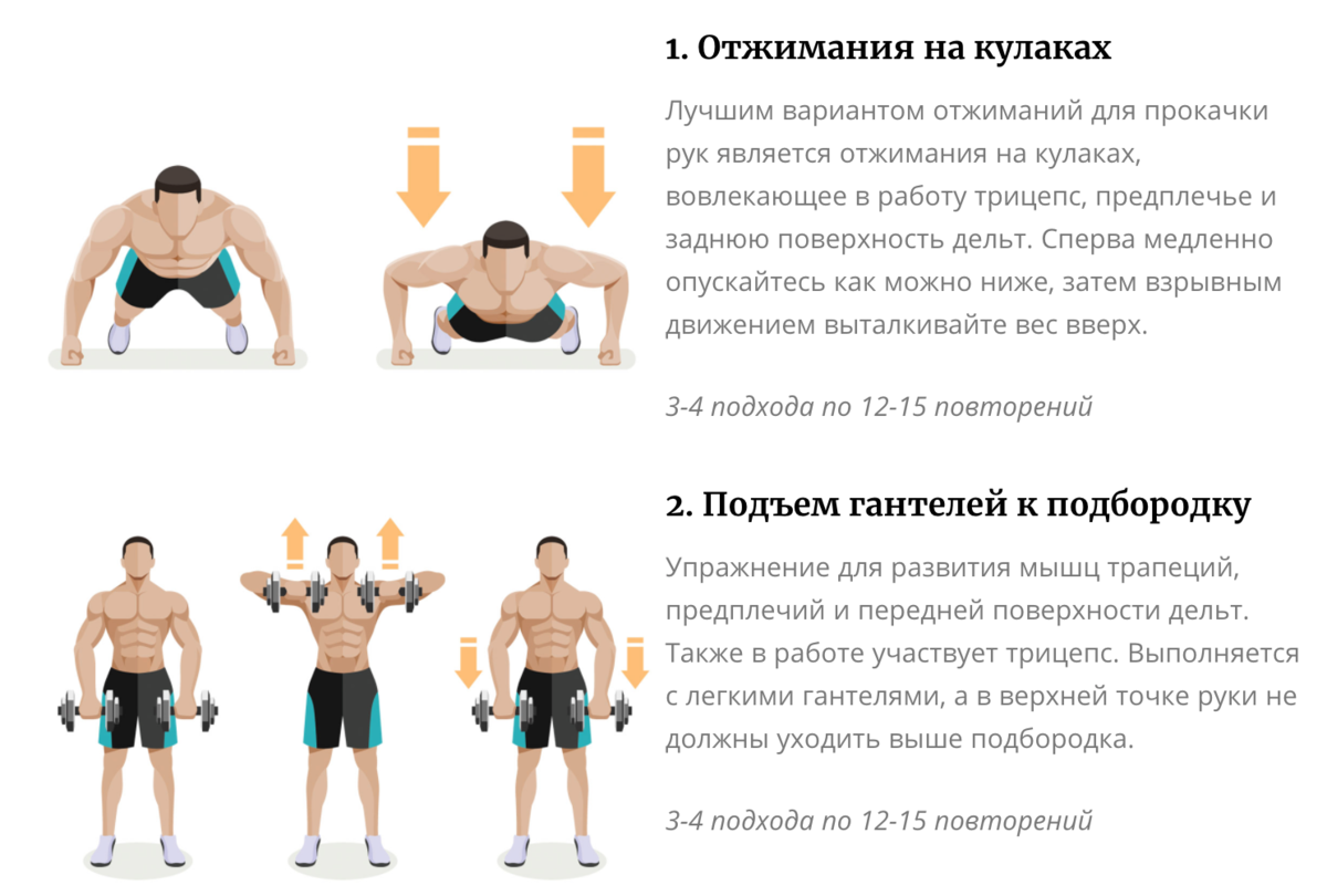 Как накачать бицепс в домашних условиях: лучшие техники и упражнения - tony.ru