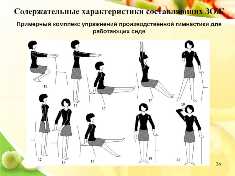 Офисная гимнастика: комплекс упражнений - allslim.ru